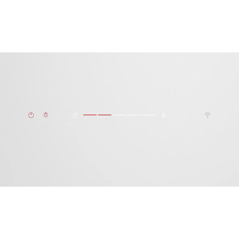 Serie 8 Campana decorativa de pared 90 cm Cristal blanco 4