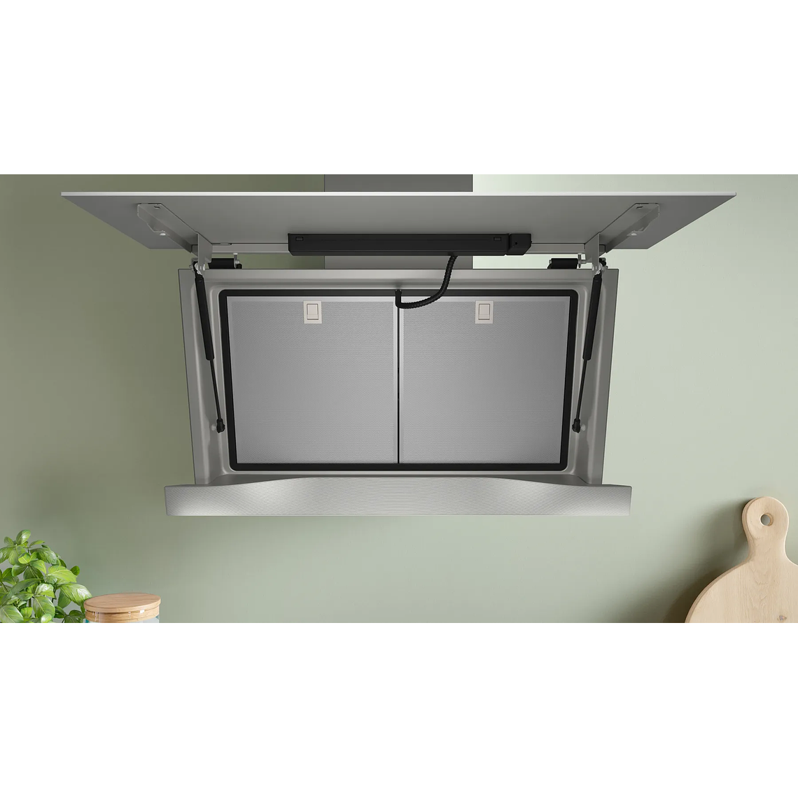 Serie 8 Campana decorativa de pared 90 cm Cristal blanco 6