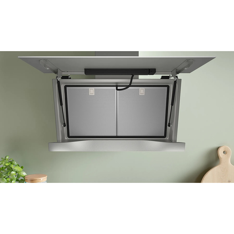 Serie 8 Campana decorativa de pared 90 cm Cristal blanco 6