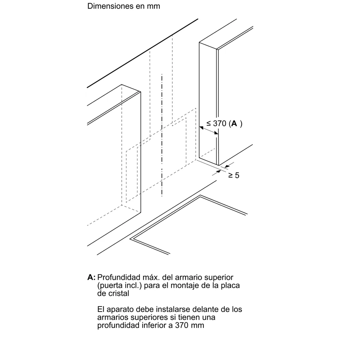 Serie 8 Campana decorativa de pared 90 cm Cristal Negro 12