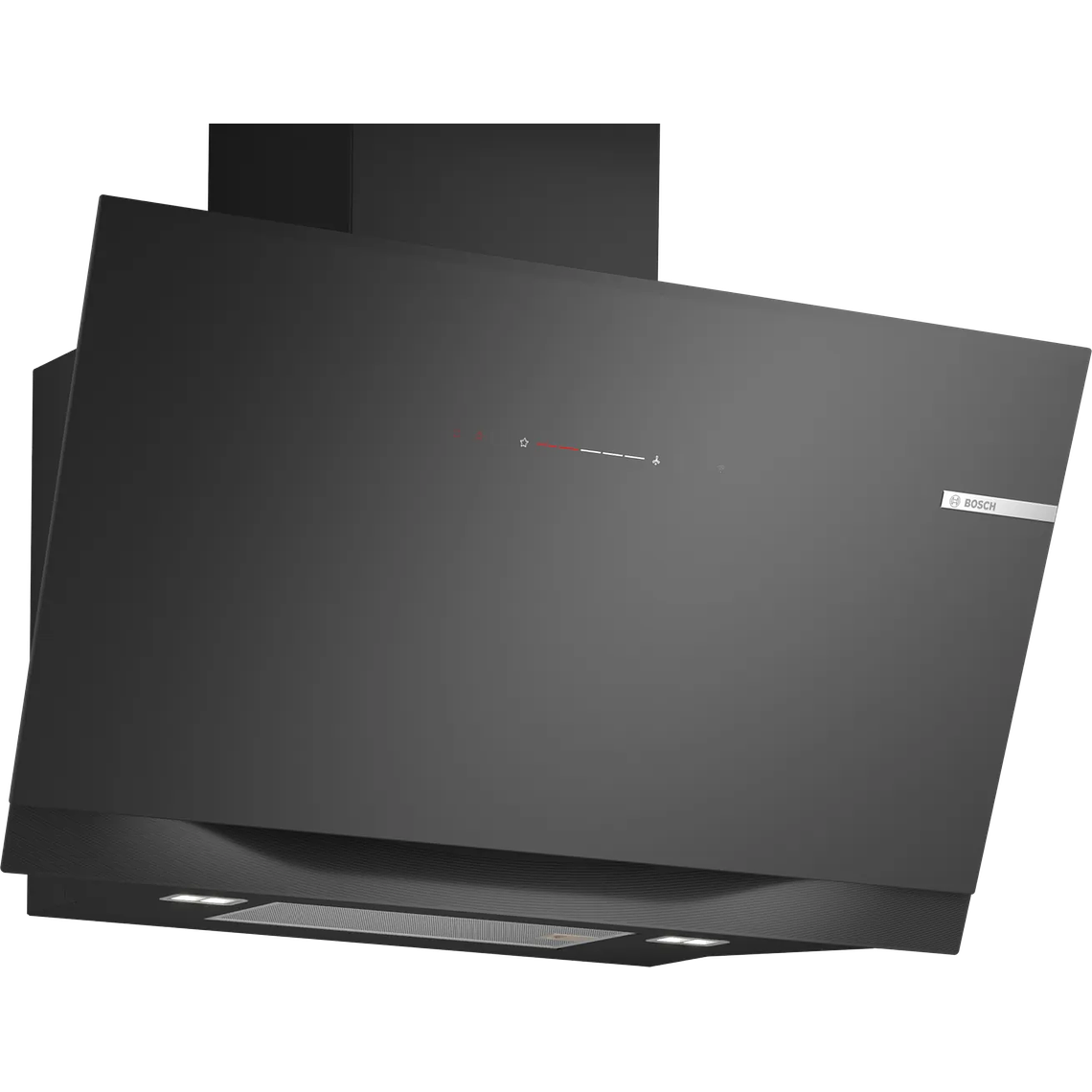 Serie 8 Campana decorativa de pared 90 cm Cristal Negro 1