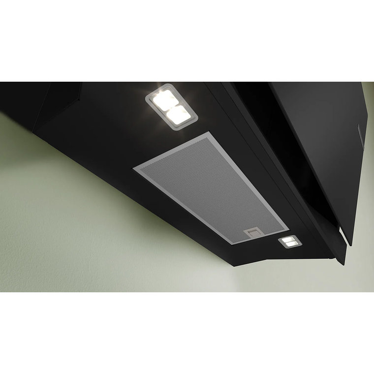 Serie 8 Campana decorativa de pared 90 cm Cristal Negro 4