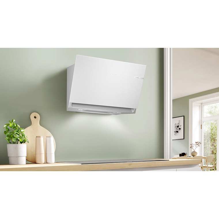 Serie 6 Campana decorativa de pared 80 cm Cristal blanco 3