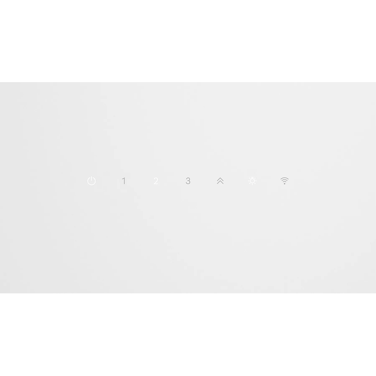 Serie 6 Campana decorativa de pared 80 cm Cristal blanco 4