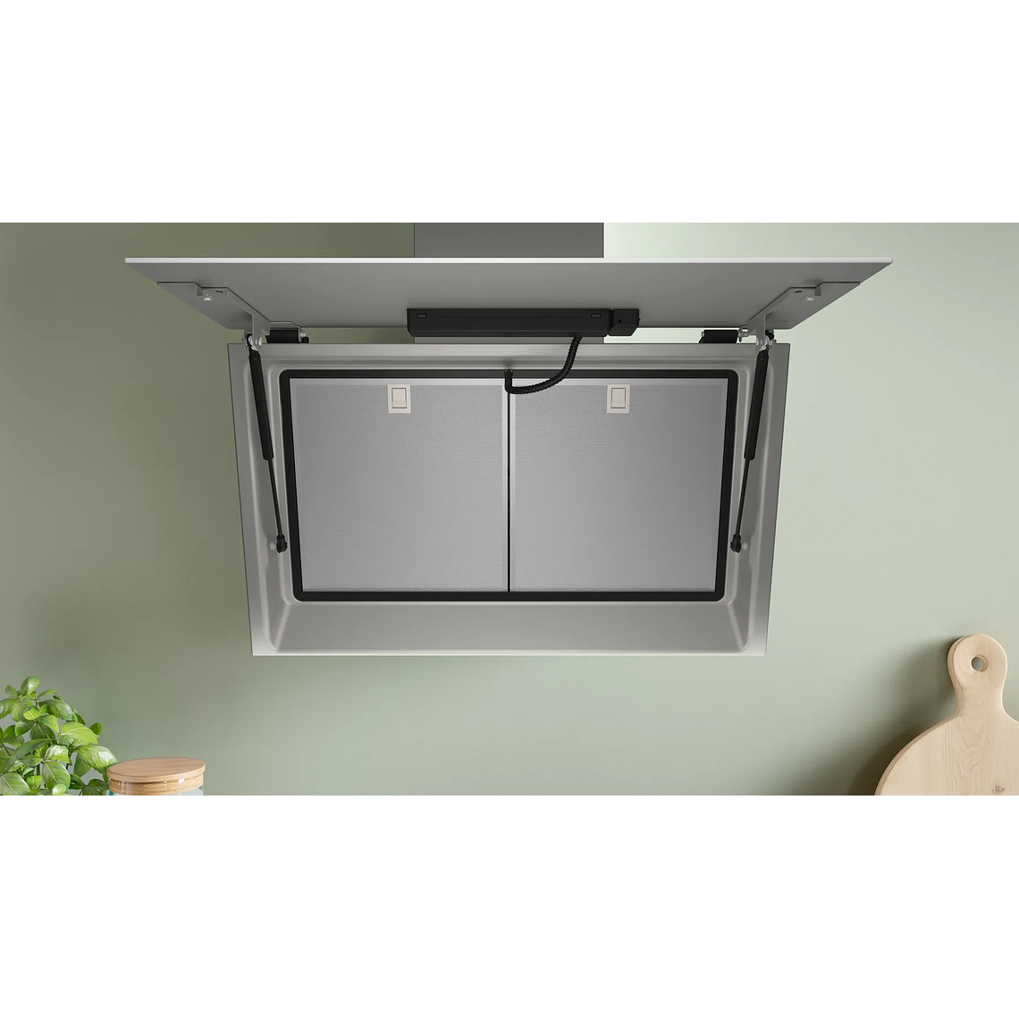 Serie 6 Campana decorativa de pared 80 cm Cristal blanco 6