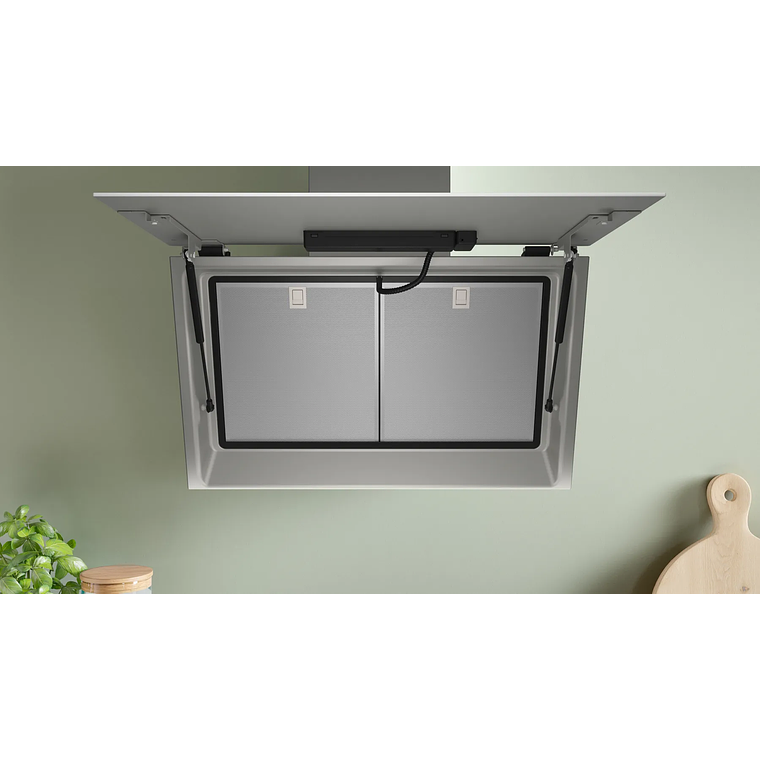 Serie 6 Campana decorativa de pared 80 cm Cristal blanco 6