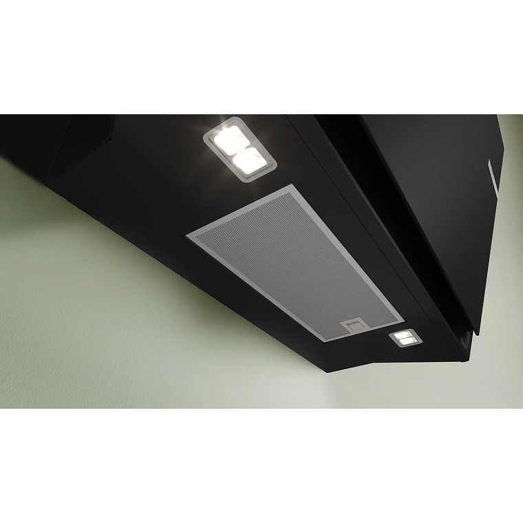 Serie 6 Campana decorativa de pared 80 cm Cristal negro 5