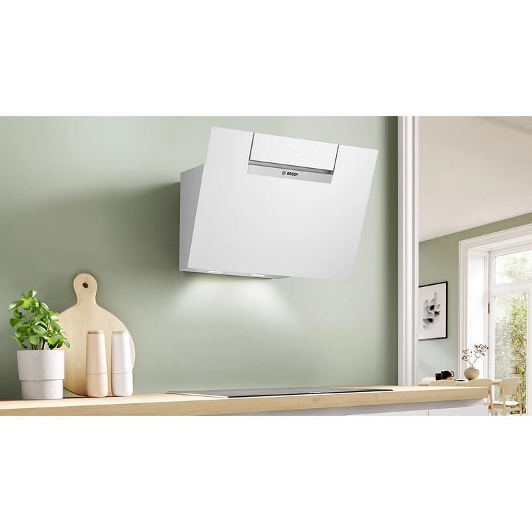 Serie 4 Campana decorativa de pared 60 cm Cristal blanco 3