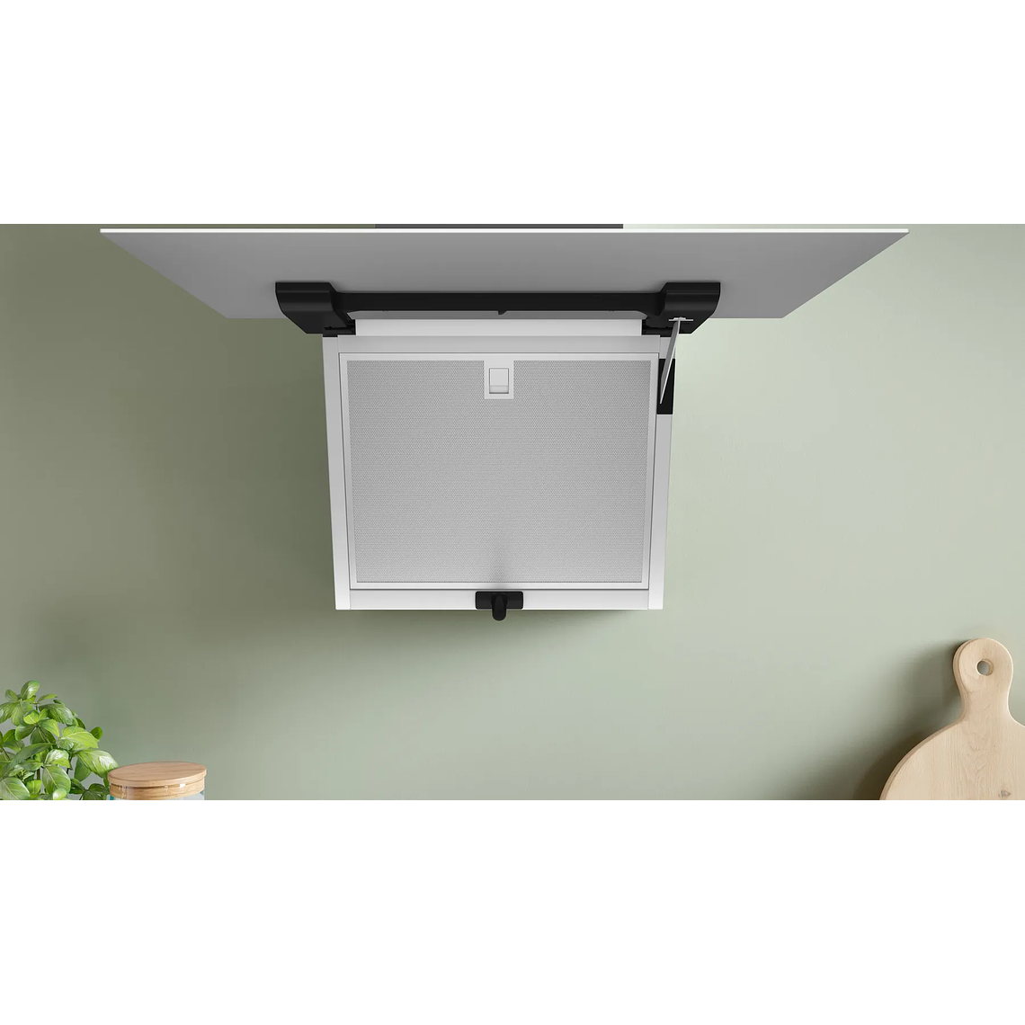 Serie 4 Campana decorativa de pared 60 cm Cristal blanco 6