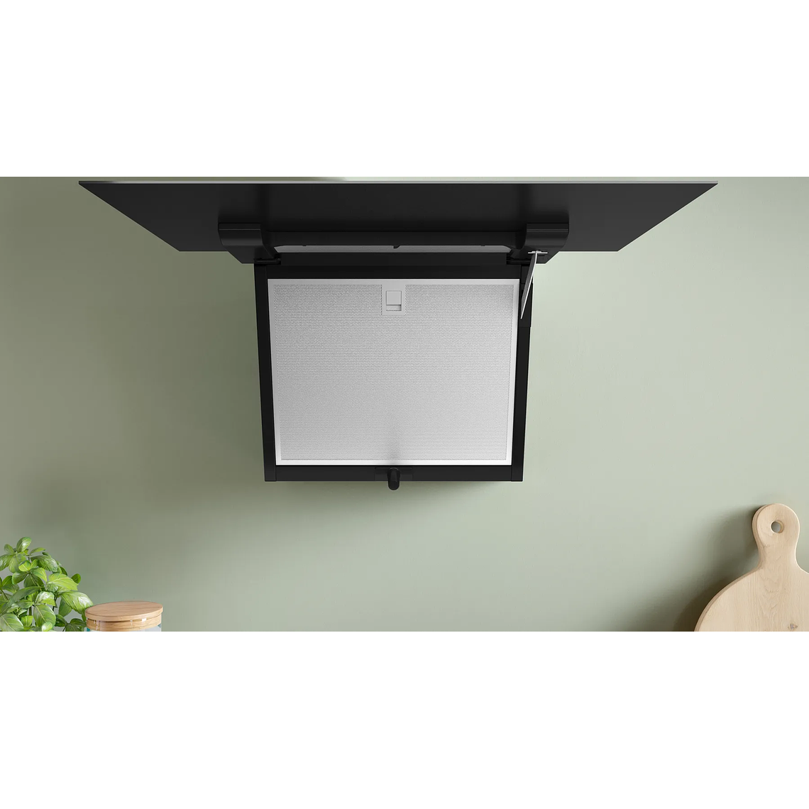 Serie 4 Campana decorativa de pared 60 cm Cristal negro 6