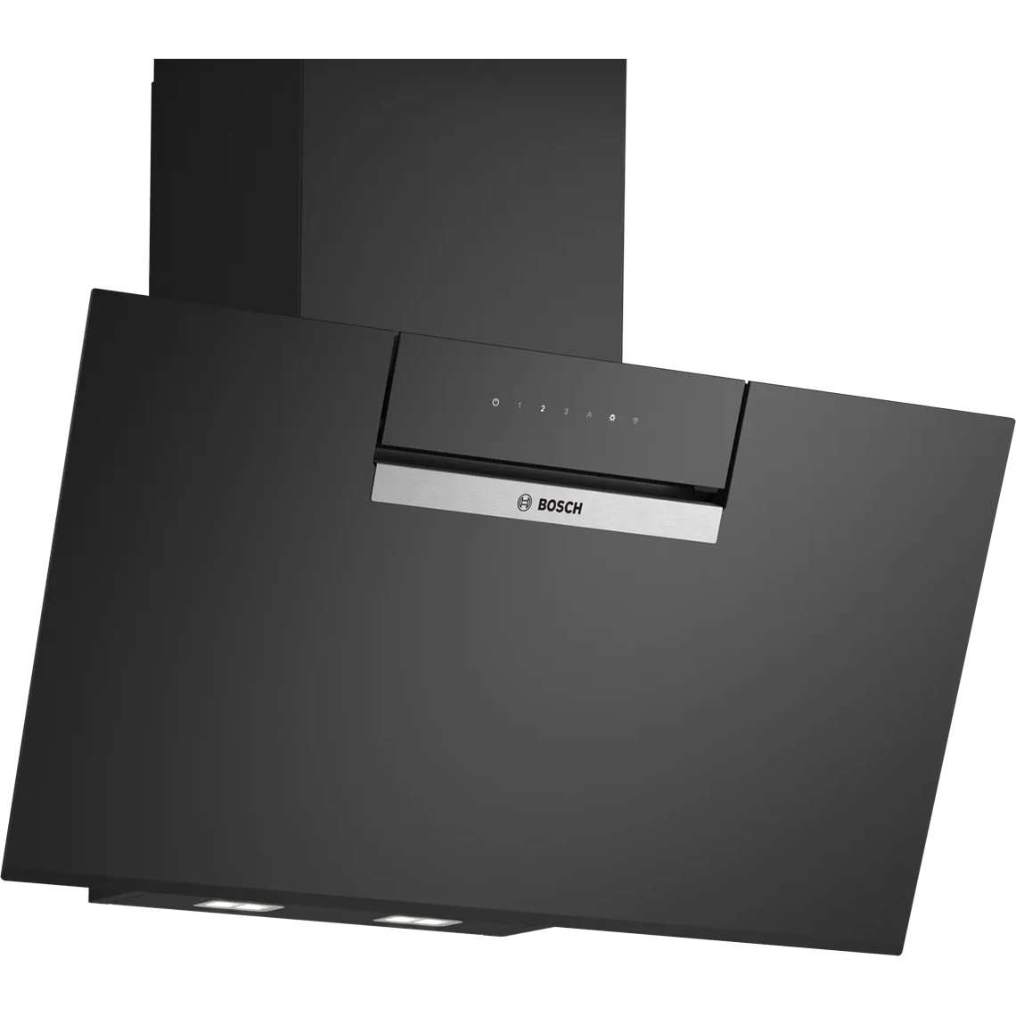 Serie 4 Campana decorativa de pared 80 cm Cristal negro 1