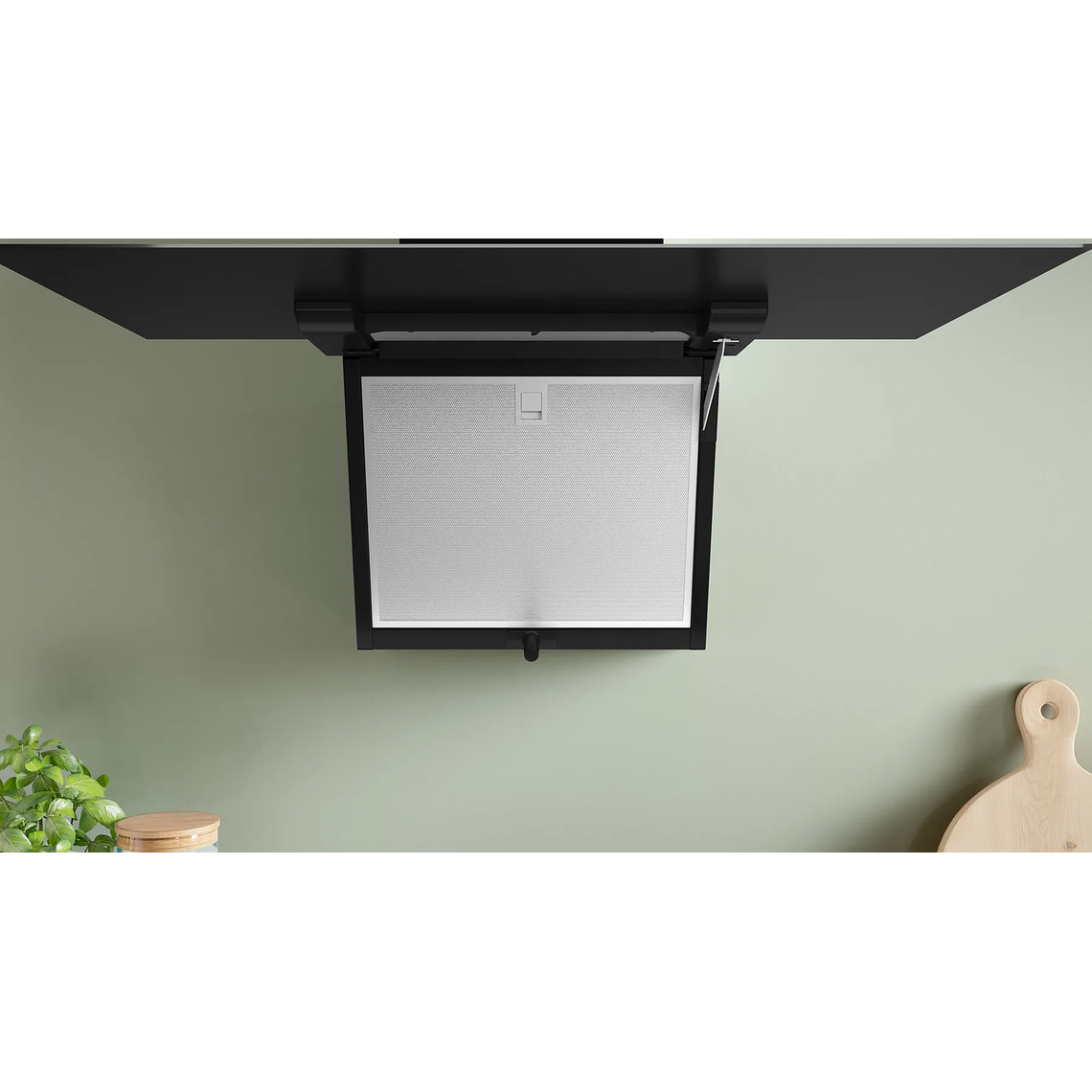 Serie 4 Campana decorativa de pared 80 cm Cristal negro 6