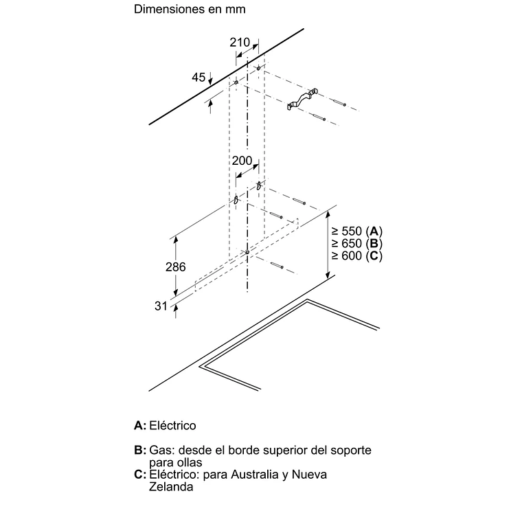 Serie 4 Campana decorativa de pared 90 cm Acero inoxidable 7