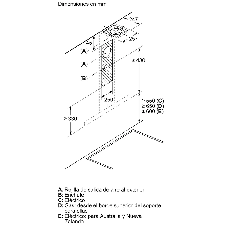 Serie 4 Campana decorativa de pared 90 cm Acero inoxidable 8