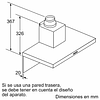 Serie 2 Campana decorativa de pared 90 cm Acero inoxidable