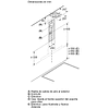 Serie 2 Campana decorativa de pared 75 cm Acero inoxidable