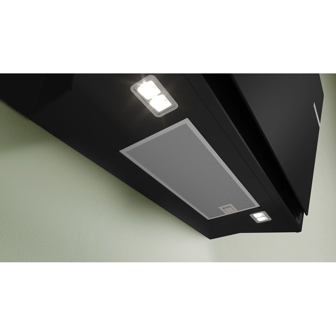 Serie 6 Campana decorativa de pared 80 cm Cristal negro 5