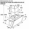 Serie 6 Campana decorativa de pared 80 cm Cristal negro