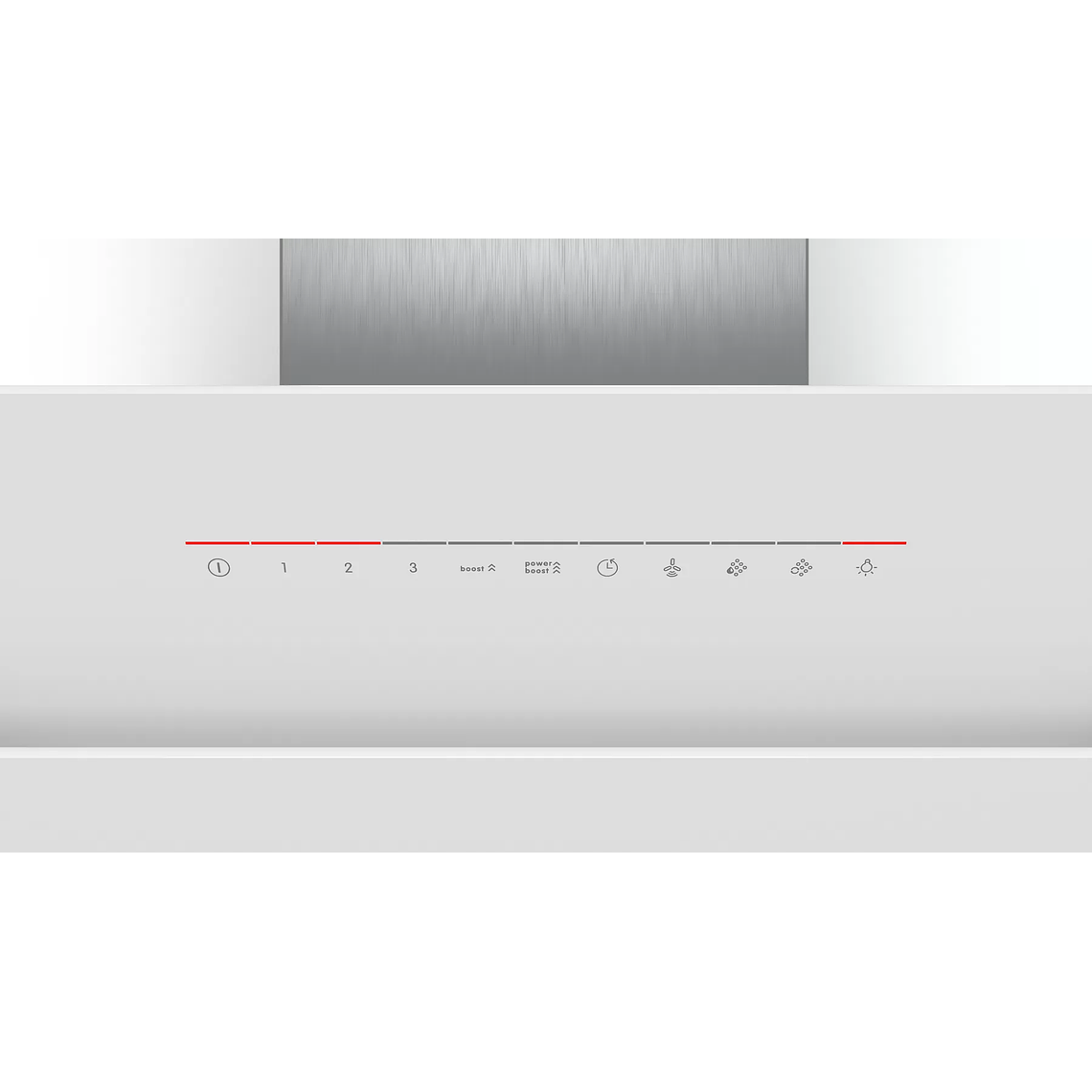 Serie 6 Campana decorativa de pared 90 cm Cristal blanco 2