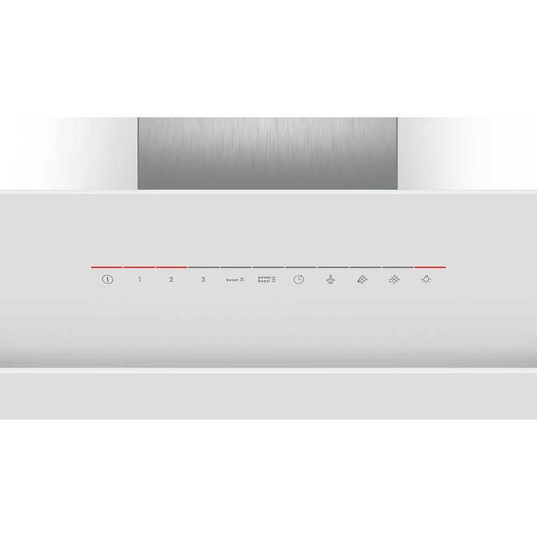 Serie 6 Campana decorativa de pared 90 cm Cristal blanco 2