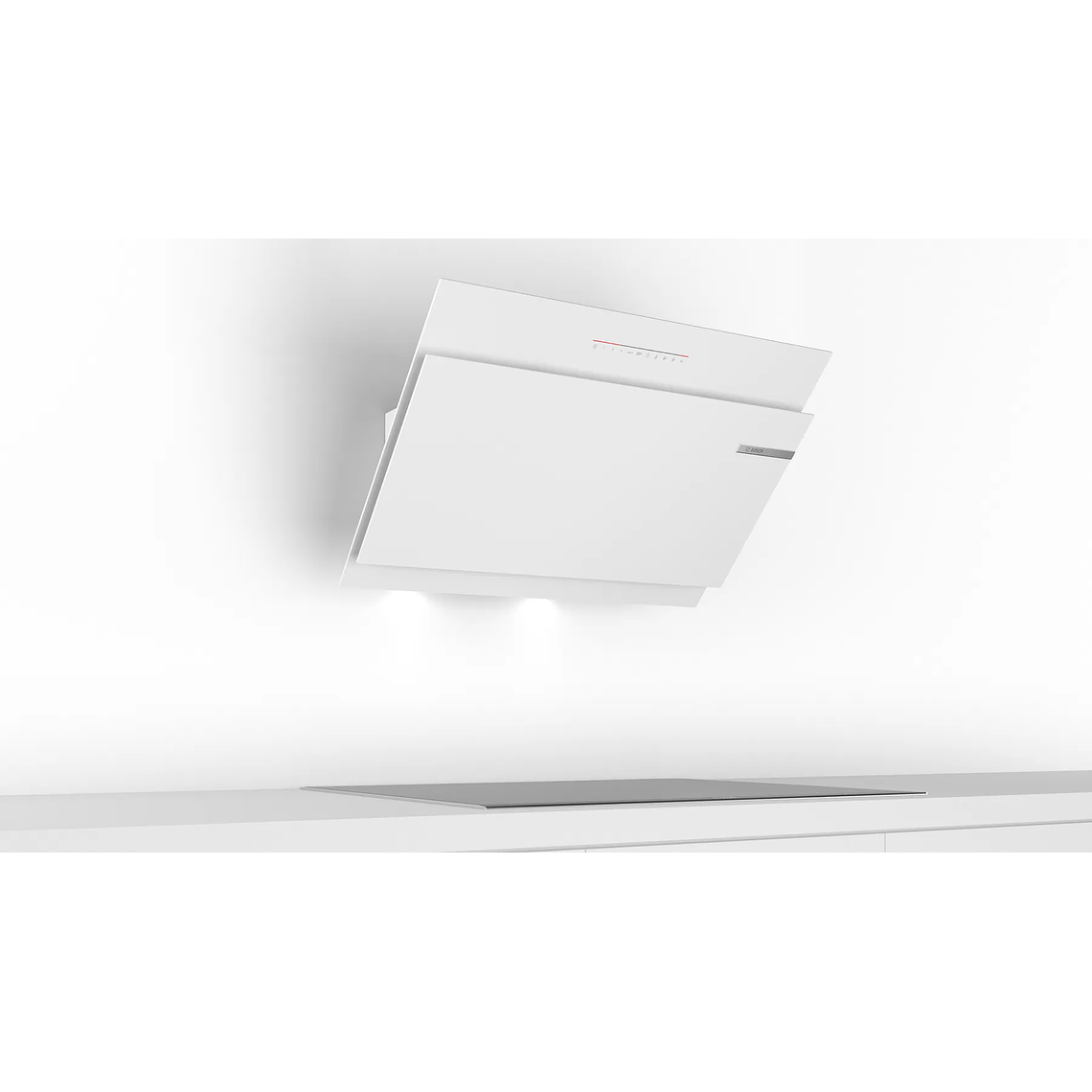 Serie 6 Campana decorativa de pared 90 cm Cristal blanco 7