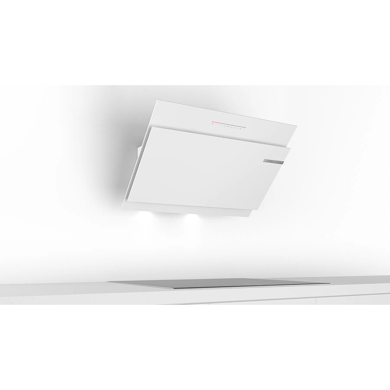 Serie 6 Campana decorativa de pared 90 cm Cristal blanco 7