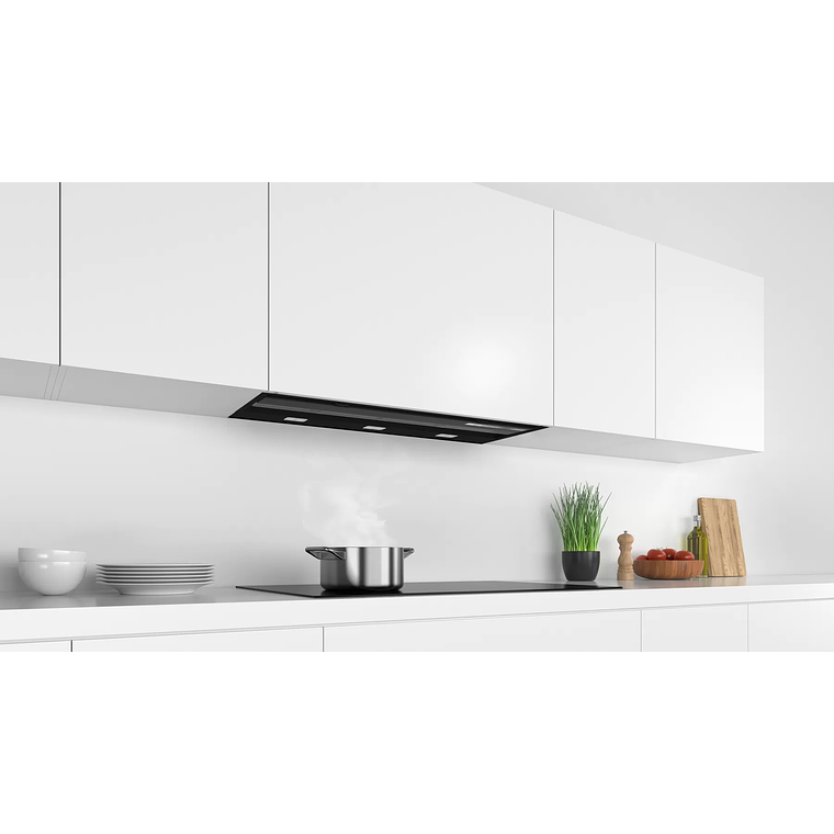 Campana decorativa integrada 90 cm Cristal negro 8