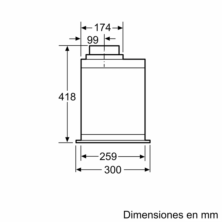 Serie 6 Módulo de integración 86 cm Acero inoxidable 8