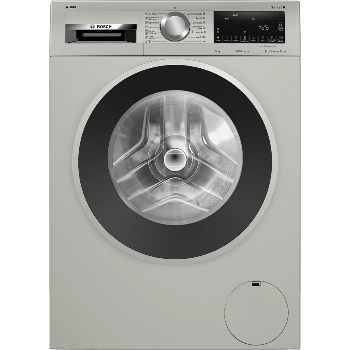 Serie 6 Lavadora de carga frontal 9 kg 1400 r.p.m., Acero inoxidable 1
