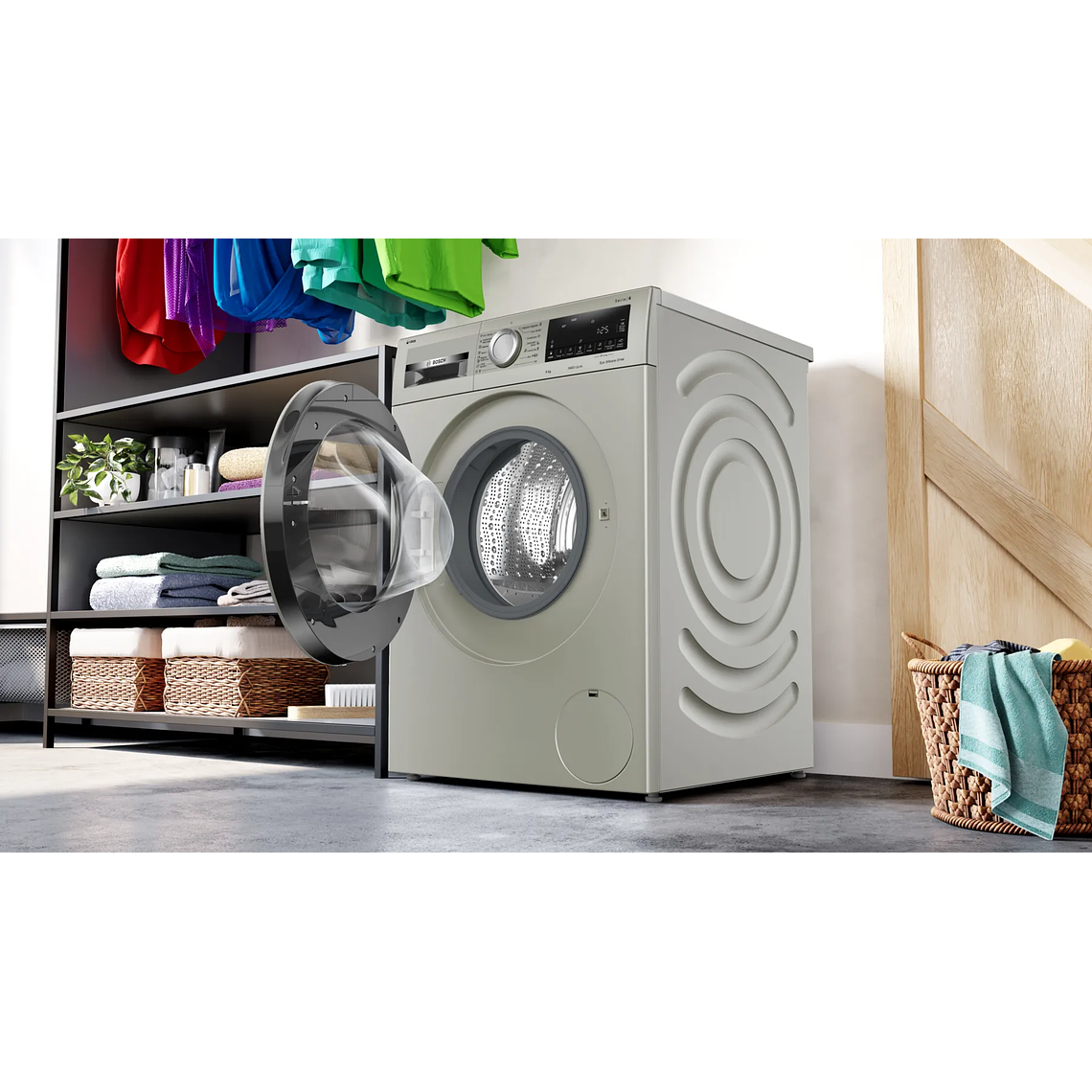 Serie 6 Lavadora de carga frontal 9 kg 1400 r.p.m., Acero inoxidable 3