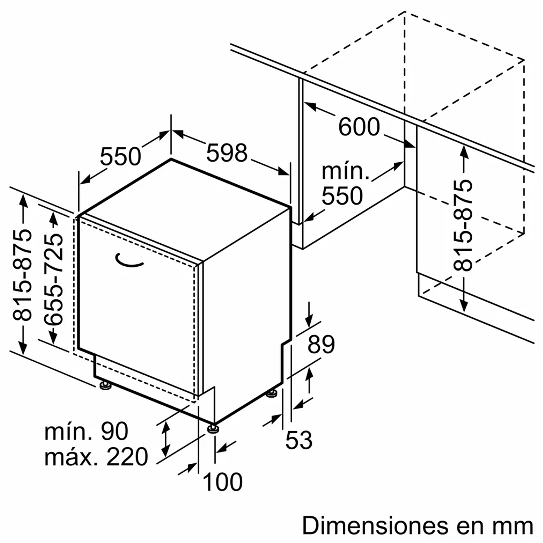 Serie 2 Lavavajillas totalmente integrable 60 cm