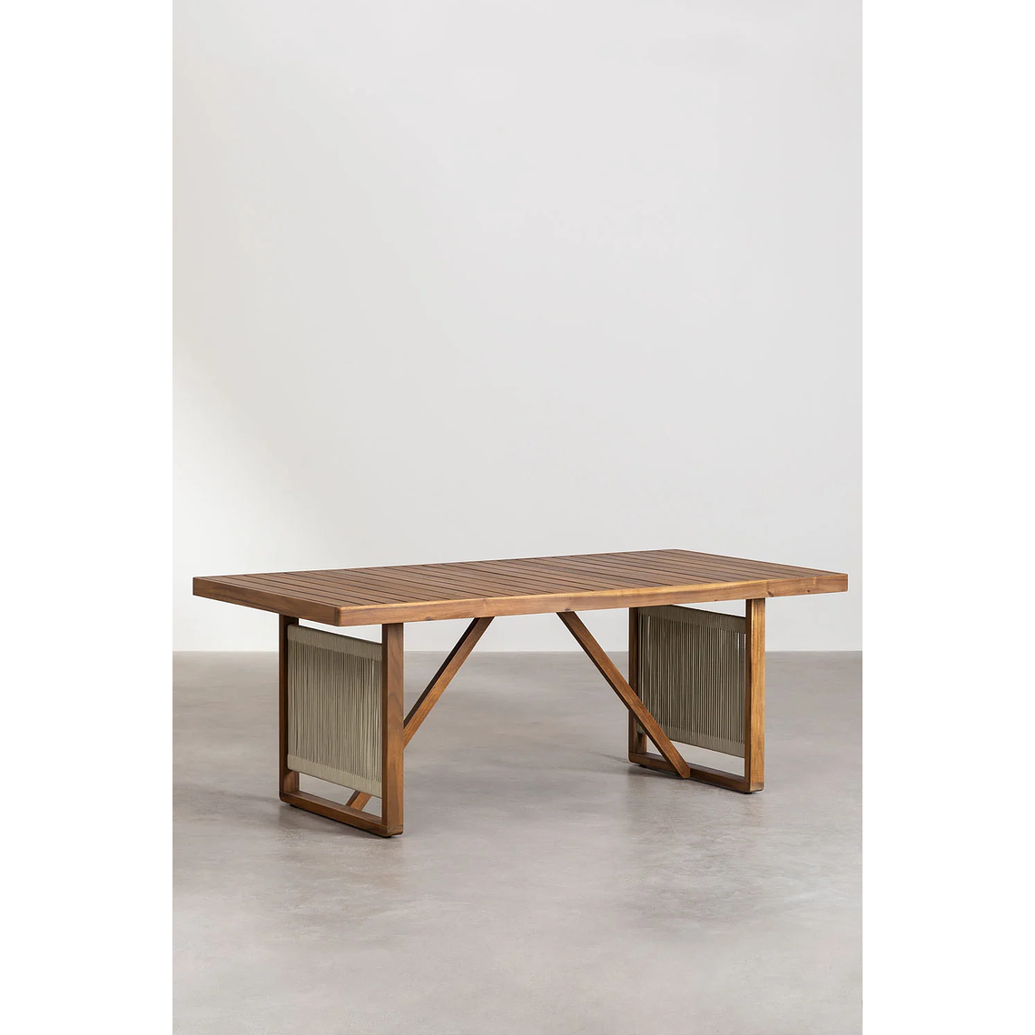 Juego de Comedor 6 Sillas Mesa Rectangular en Madera de Acacia (200 x 100cm) 3