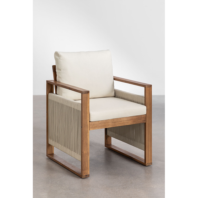 Juego de Comedor 6 Sillas Mesa Rectangular en Madera de Acacia (200 x 100cm) 6