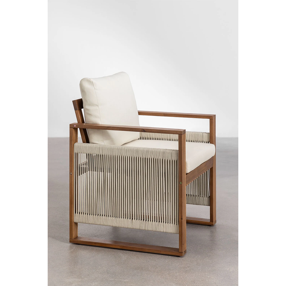 Juego de Comedor 6 Sillas Mesa Rectangular en Madera de Acacia (200 x 100cm) 7