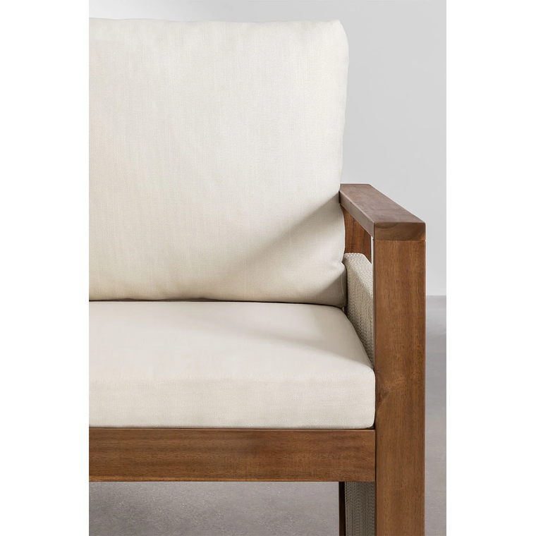 Juego de Comedor 6 Sillas Mesa Rectangular en Madera de Acacia (200 x 100cm) 9