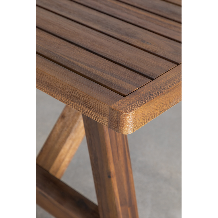 Juego de Comedor Extensible Rectangular 10 Sillas en Madera de Acacia (200-300 x 100cm) 6