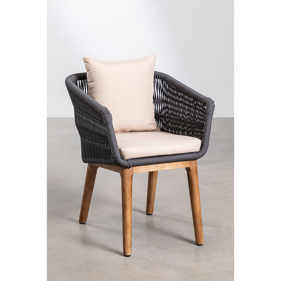 Juego de Comedor Redondo 6 Sillas en Madera de Eucalipto (120cm) 8