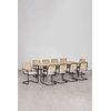 Juego de Comedor Rectangular 10 Sillas en Reposabrazos en Madera de Acacia (240 x 100 cm) Lowel