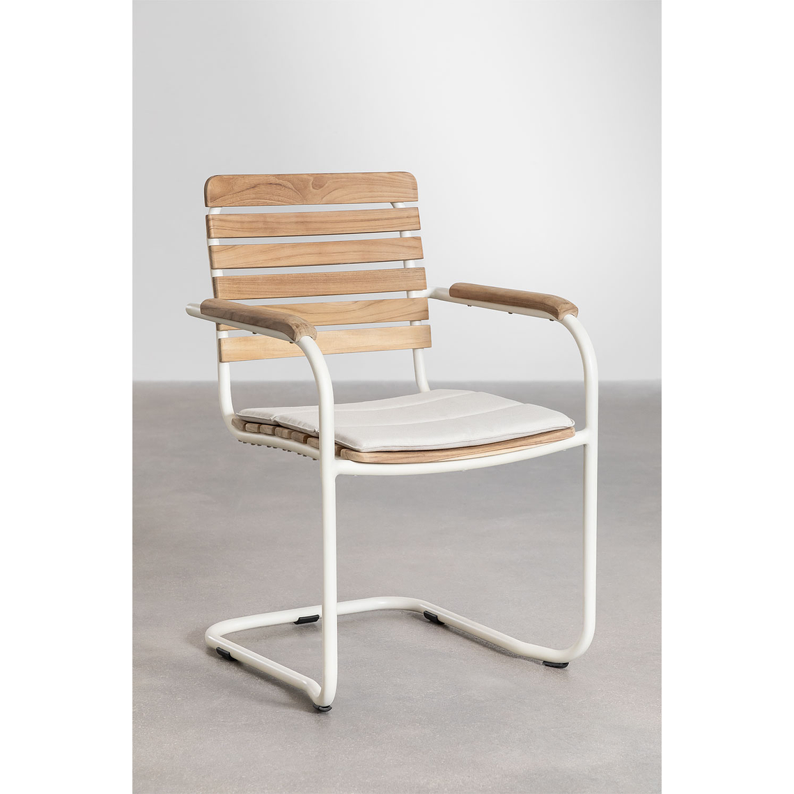 Juego de Comedor Rectangular 10 Sillas en Reposabrazos en Madera de Acacia (240 x 100 cm) Lowel 7