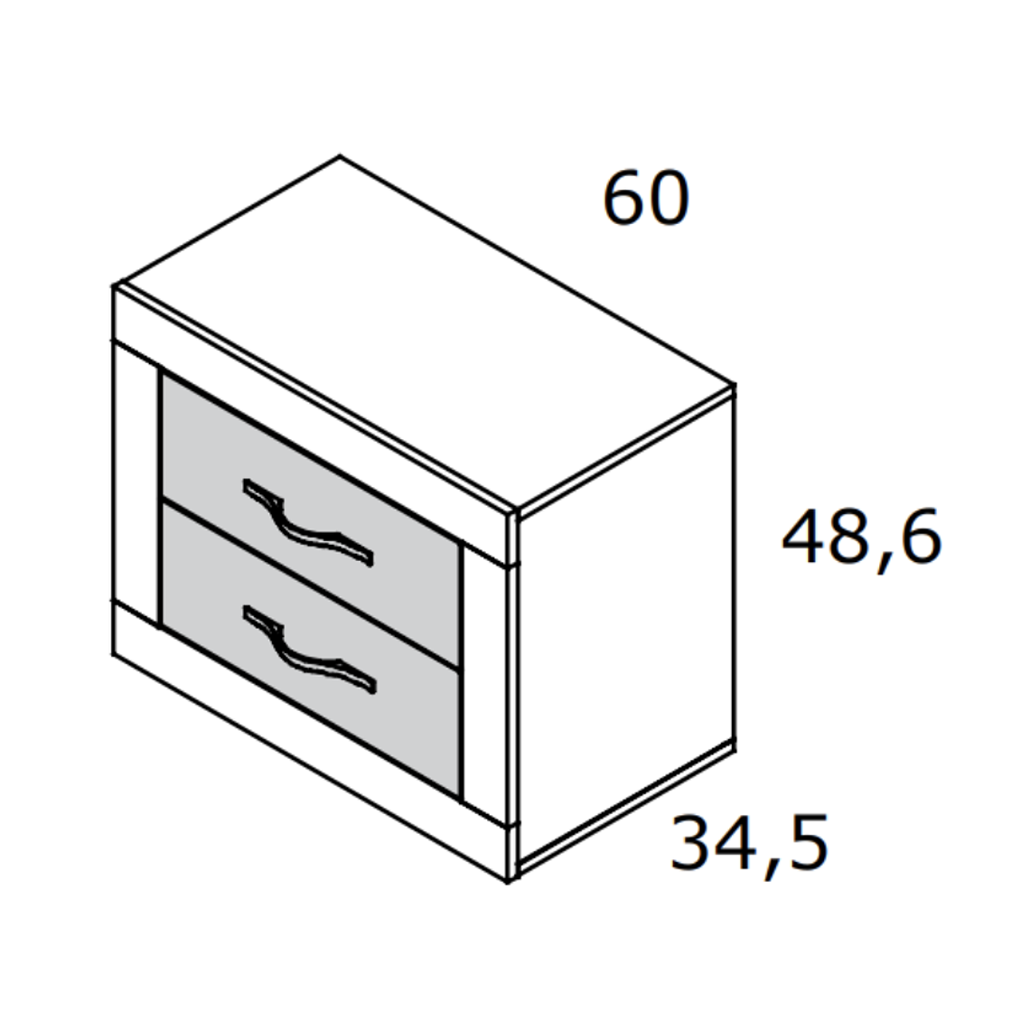 Respaldo + dos veladores con 2 cajones AZOR 161 cm 5