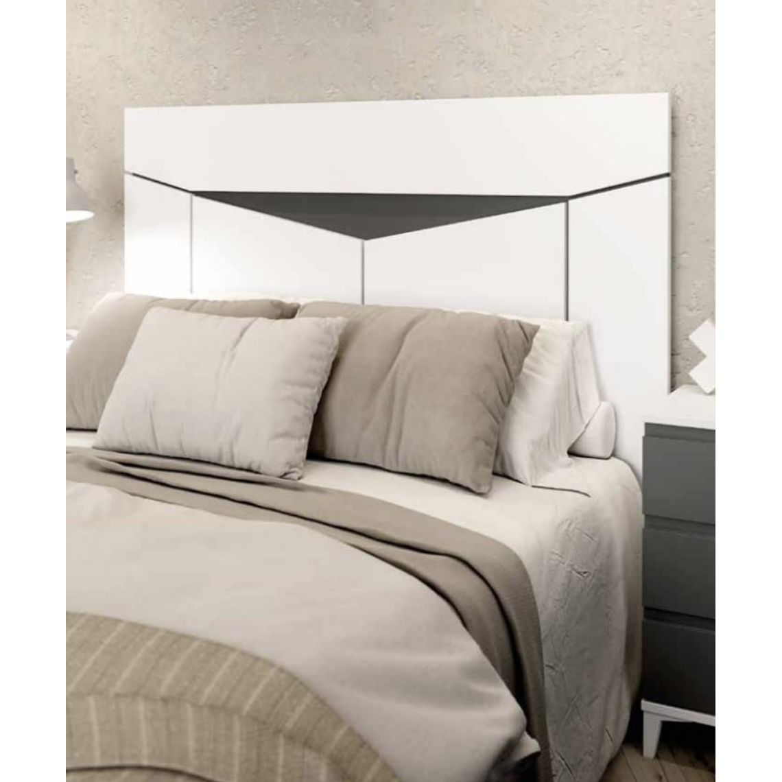 Respaldo + dos veladores con 3 cajones 161 cm GHIO 2