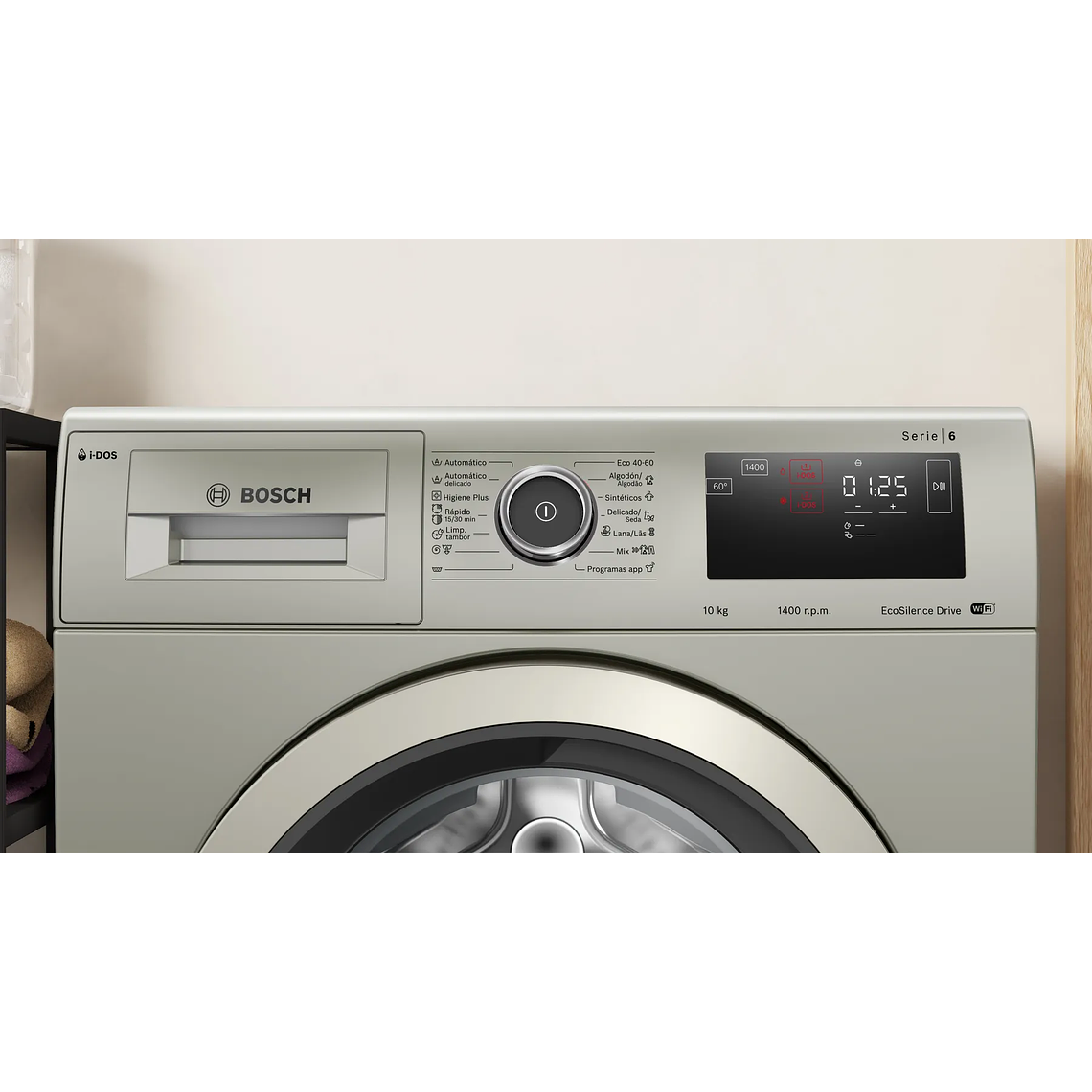 Serie 4 Lavadora de carga frontal 8 kg 1200 r.p.m., Acero mate antihuellas 2