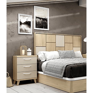 Respaldo + dos veladores con 3 cajones 161 cm GHIO