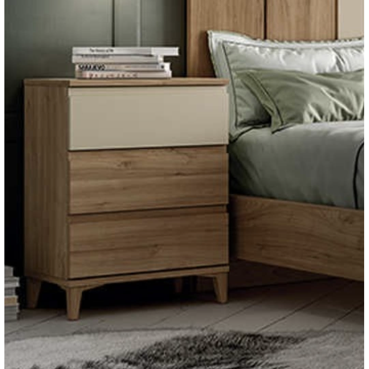 Respaldo + dos veladores con 3 cajones 161 cm GHIO 3