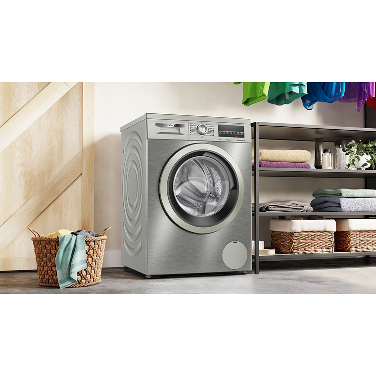 Serie 6 Lavadora de carga frontal 8 kg 1400 r.p.m., Acero inoxidable 4