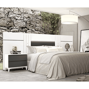 Respaldo + sinfonier + espejo + dos veladores con 2 cajones 258 cm GHIO