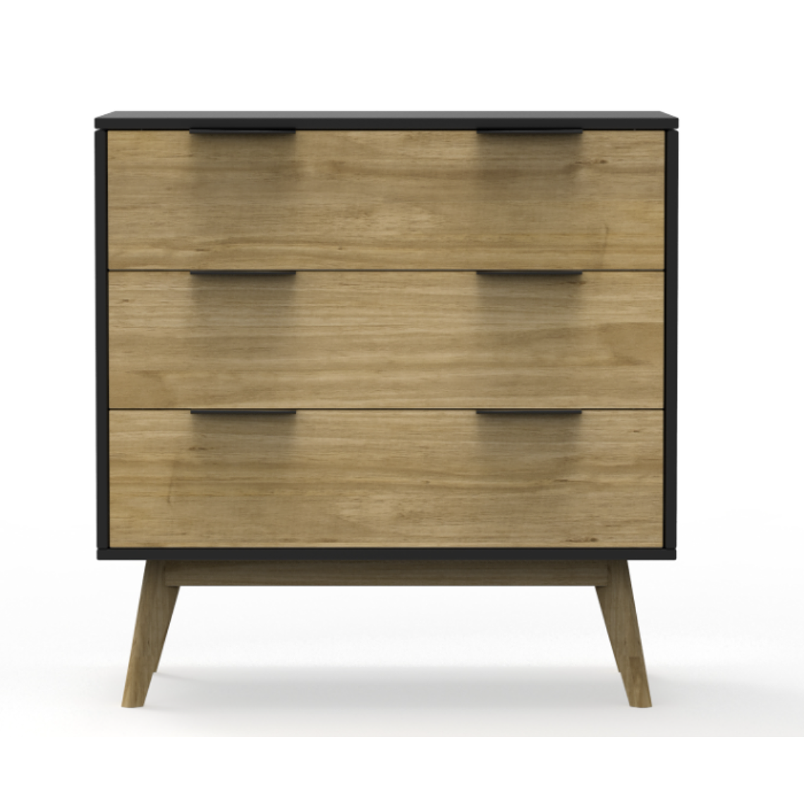 CÓMODA LAVUS 3C PINO BOCAMINA/CERA 80 cm 1