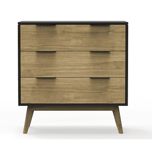 CÓMODA LAVUS 3C PINO BOCAMINA/CERA 80 cm