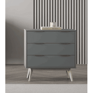 CÓMODA PISCI 3C NORDICA VERDE KAKI 80 cm