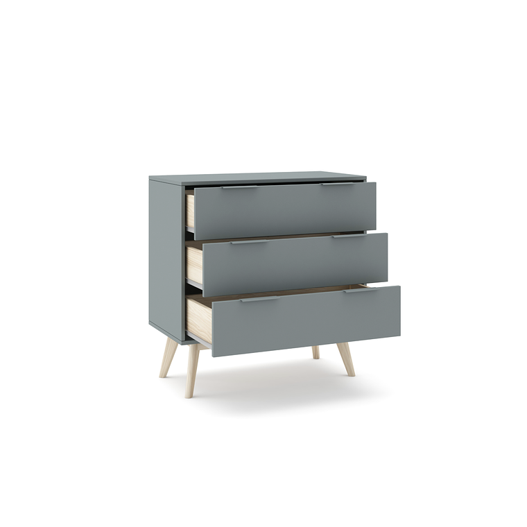 CÓMODA PISCI 3C NORDICA VERDE KAKI 80 cm 4